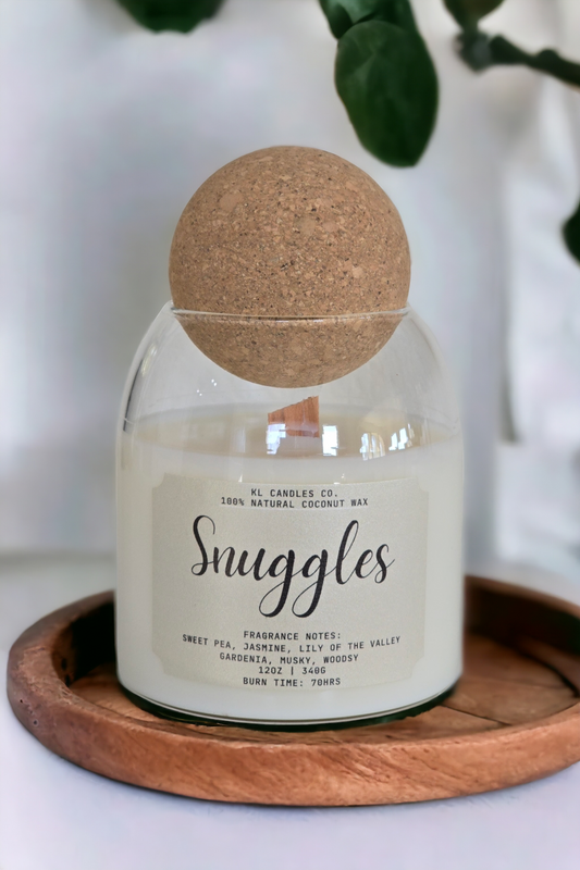 Snuggles scented candle