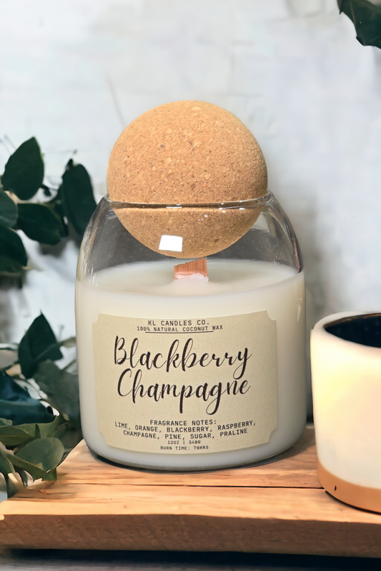 Blackberry Champagne Scented Candle