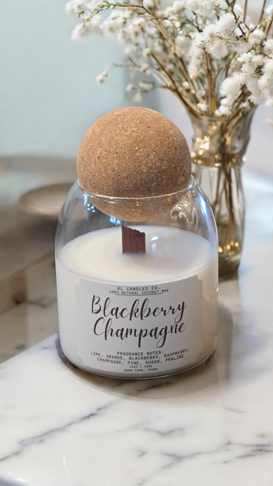 Blackberry Champagne Scented Candle