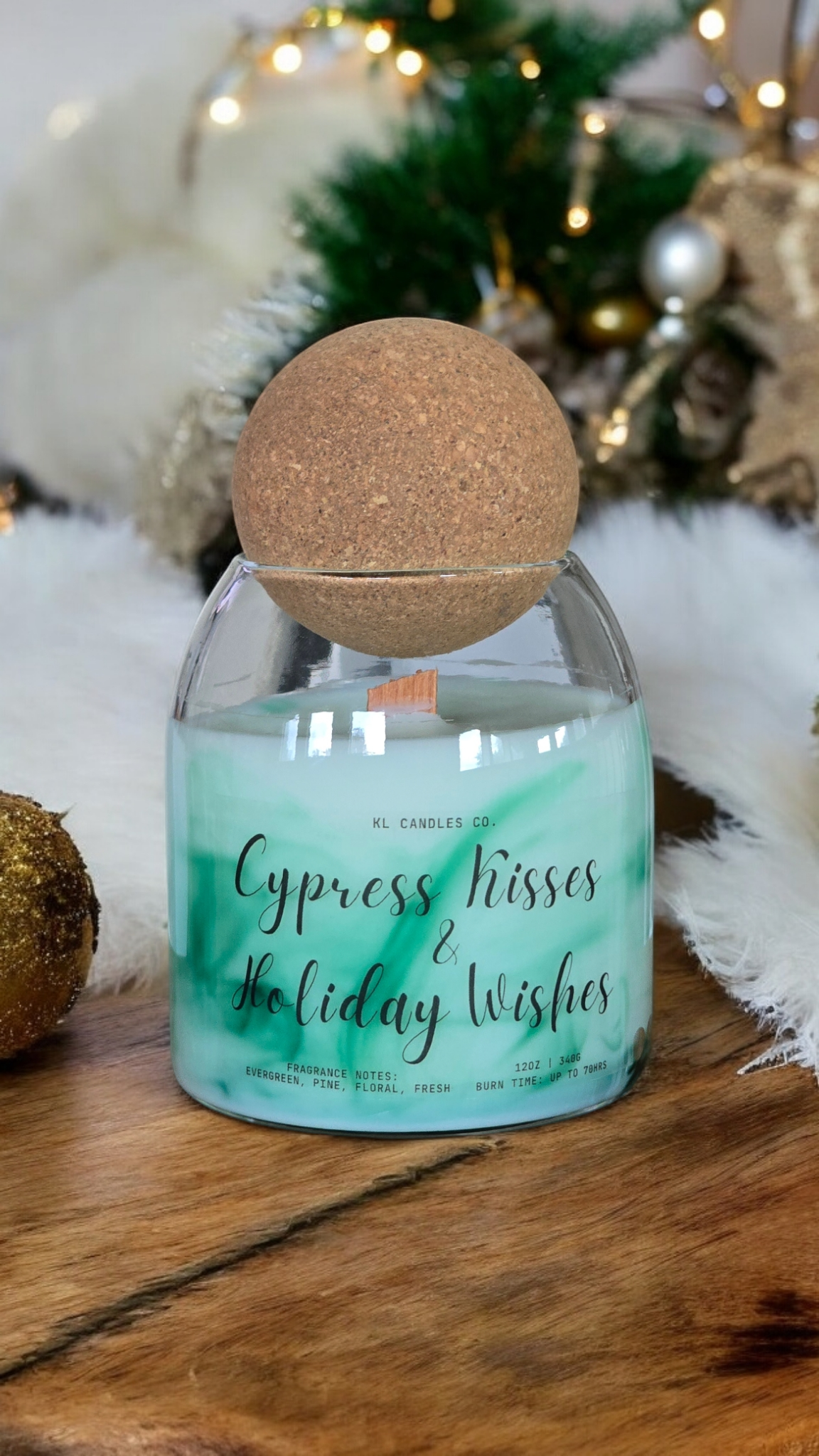 Cypress Kisses & Holiday Wishes Scented Candle