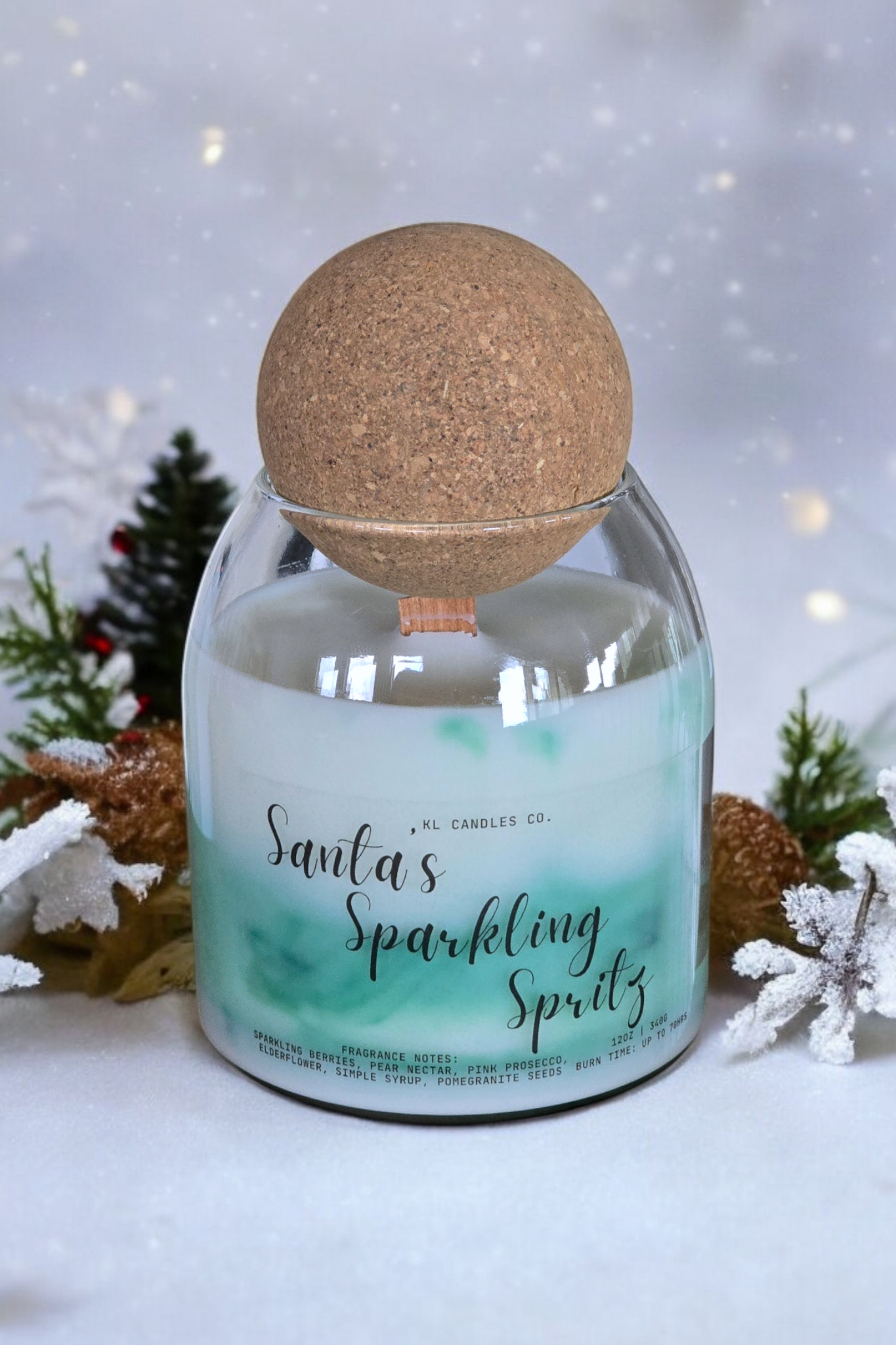 Santa's Sparkling Spritz Scented Candle